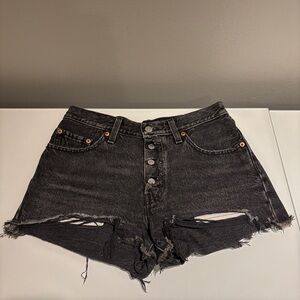 Levi's Charcoal Jean Shorts